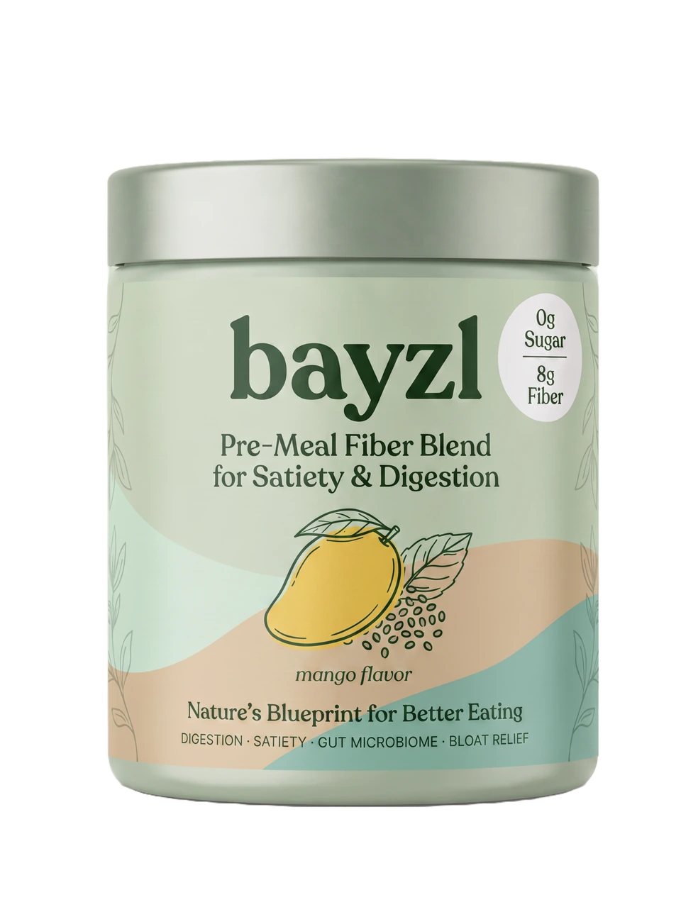 bayzl pre-meal fiber blend, mango flavor